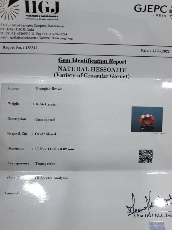 NATURAL CEYLON HESSONITE (GOMED) - Image 3