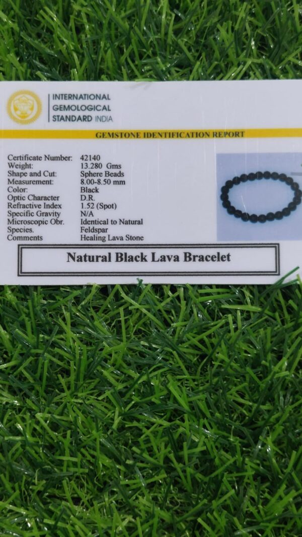 Black lava bracelet - Image 2